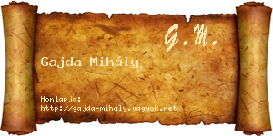 Gajda Mihály névjegykártya